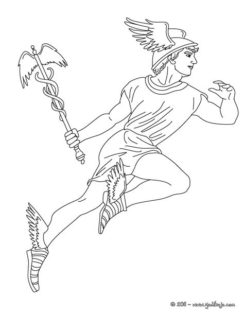 Dibujo de Hermes para colorear .